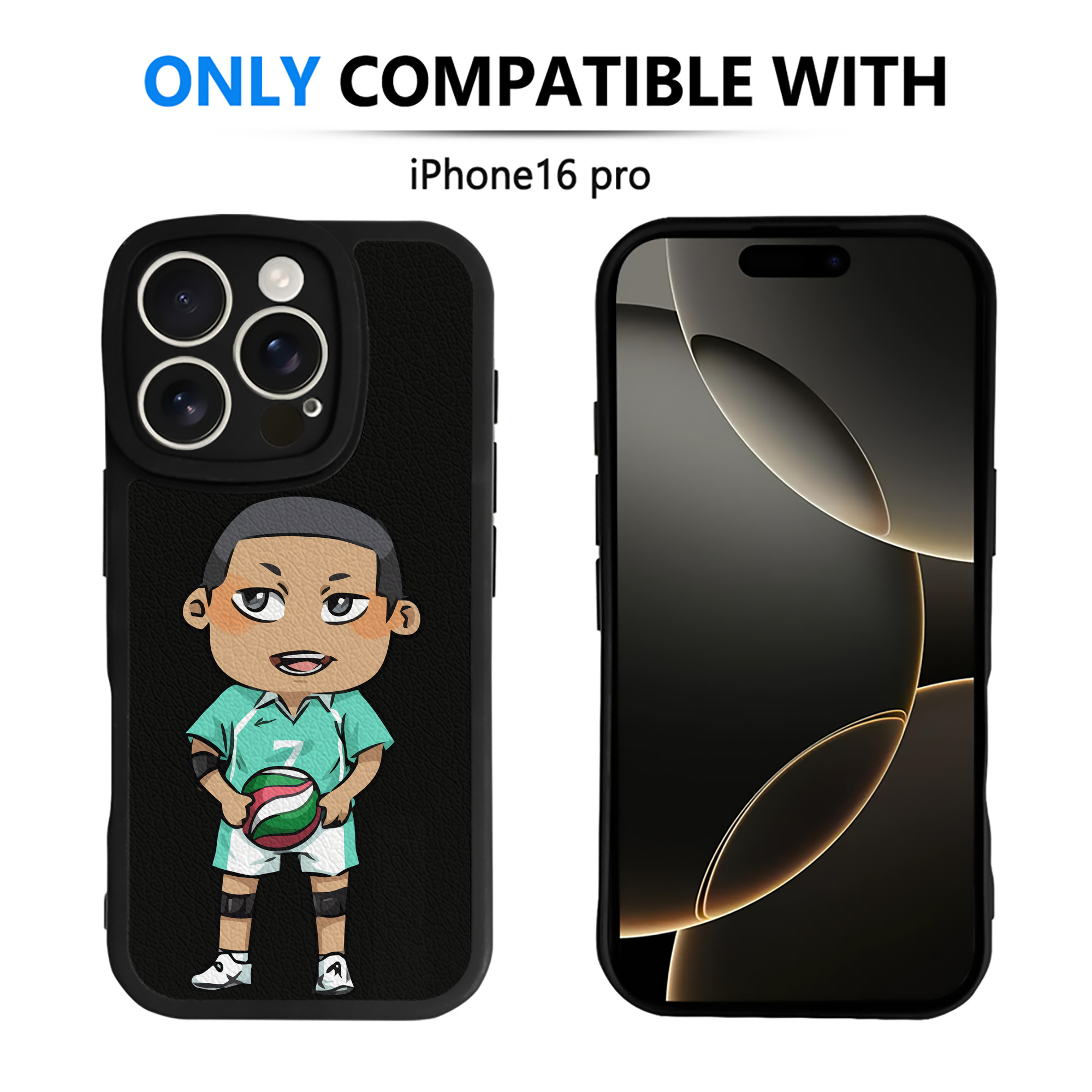 （画像用） ハイキュー!! Haikyu!! 【iPhone 16シリーズ対応】シリコンスマホケース（レザー調） 材質：シリコン